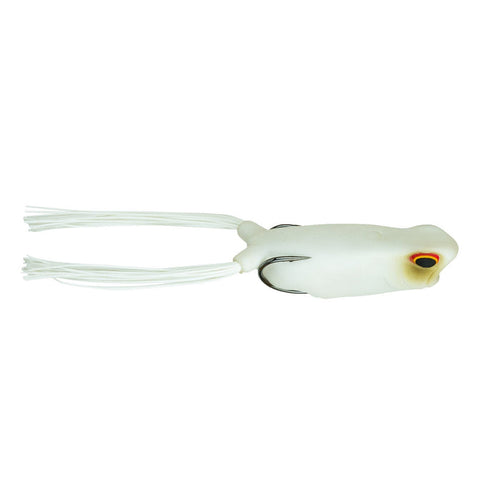 6th Sense Vega Frog fishing lure in an ivory white soft hollow-body frog design with lifelike eyes and flexible leg skirts for effective fishing tackle use.