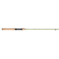 ACC Crappie Stix Green Series Dock Shooting Spinning Rods showing a green spinning rod with a natural cork handle and black reel seat designed for fishing tackle enthusiasts.