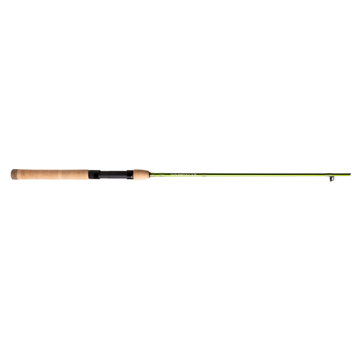 ACC Crappie Stix Green Series Dock Shooting Spinning Rods showing a green spinning rod with a natural cork handle and black reel seat designed for fishing tackle enthusiasts.