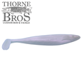 Action Plastics 12" Dredge Shad (3 Pack) fishing lure in pearl color with paddle tail design for realistic movement, displayed on white background with Thorne Bros logo.