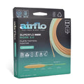 Airflo Superflo Max Ridge 2.0 Flats Tactical fly fishing line in a black and teal package, designed for saltwater fishing with floating line and detailed technical specifications.