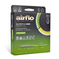 Packaging of Airflo Superflo Max Ridge 2.0 Ultra Supple Universal Taper fishing line, featuring PVC-free material, floating design for freshwater use, and 6-pound line weight.