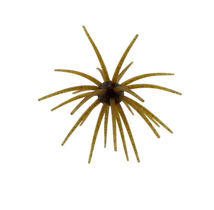 Arsenal Morning Star Urchin Elastomer Bait in greenish-brown color with multiple flexible tentacle-like appendages designed for fishing tackle use.