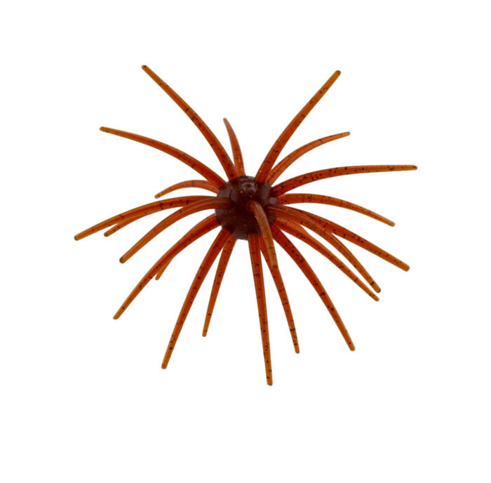 Arsenal Morning Star Urchin Elastomer Bait in reddish-brown with multiple flexible appendages designed for lifelike movement, ideal for fishing tackle enthusiasts.