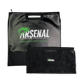 Black fishing bag with 'Arsenal' branding on a white background