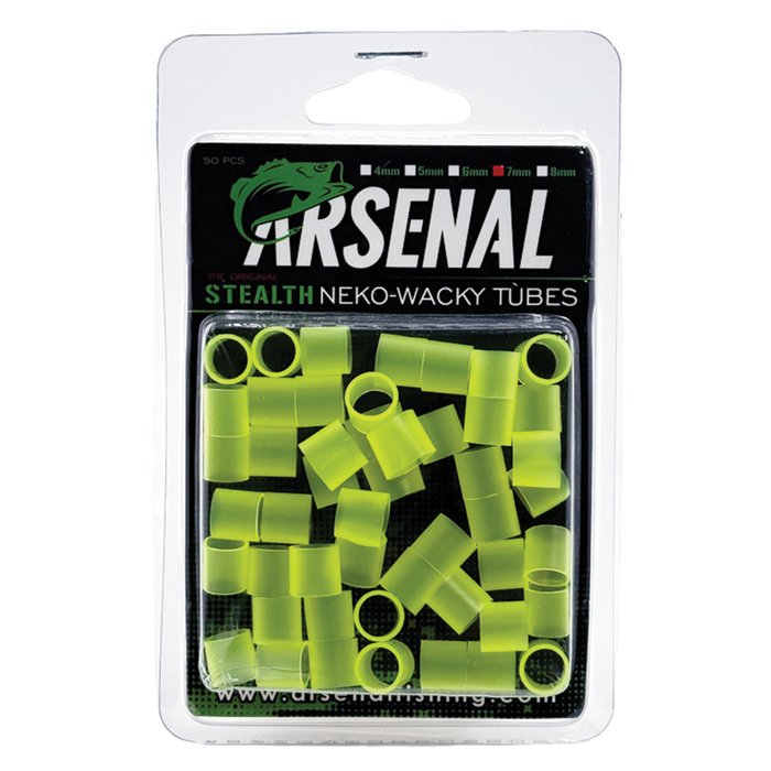 Packaged green wacky tubes with Arsenal branding on a white background