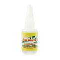 Small white bottle with a pointed nozzle labeled Avid Angler Solutions Fishing Glue, designed for bonding fishing tackle in fresh or salt water environments.