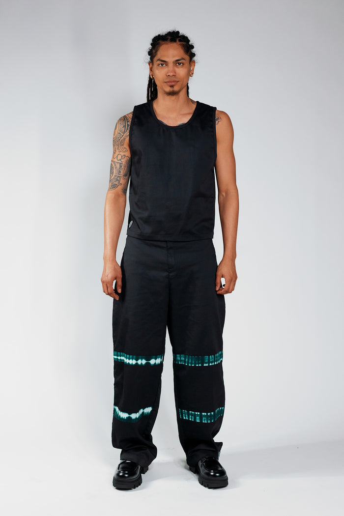 Baggy Cargo Trousers - Cargo Black / Deep Green