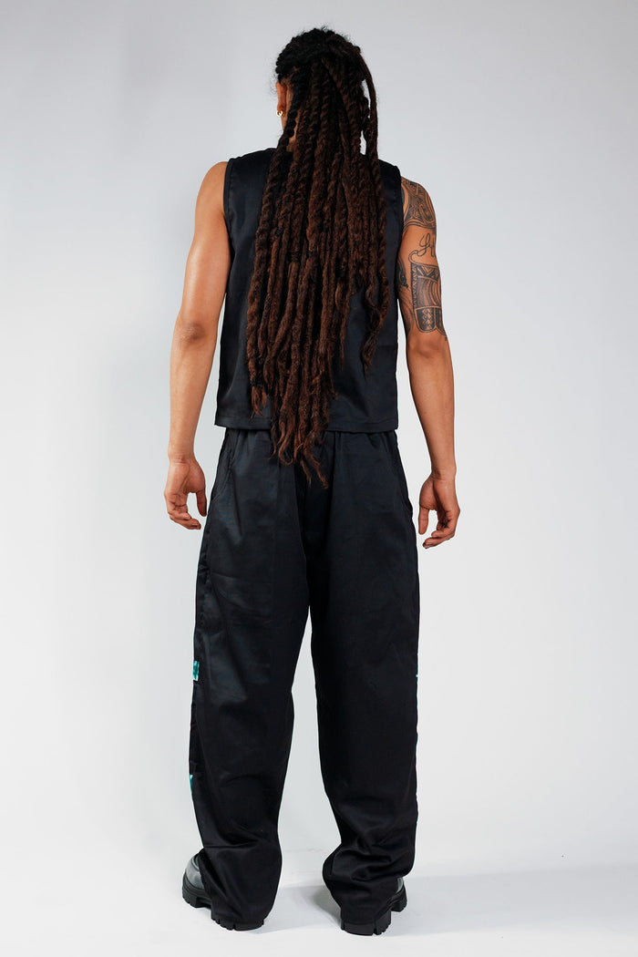 Baggy Cargo Trousers - Cargo Black / Deep Green