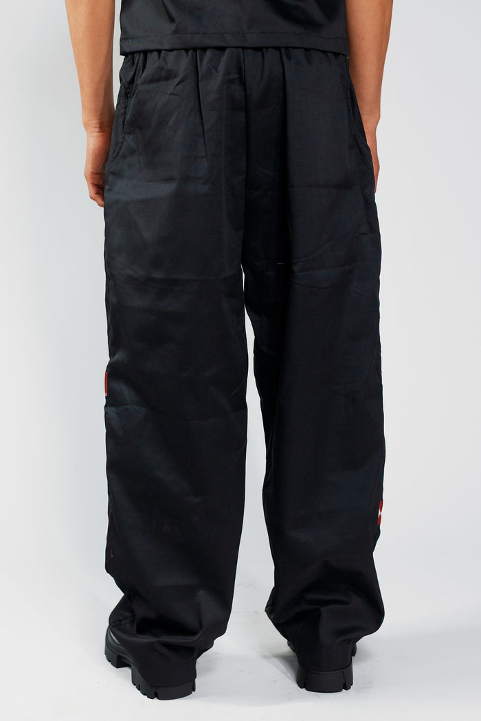 Baggy Cargo Trousers - Cargo Black / Deep Red