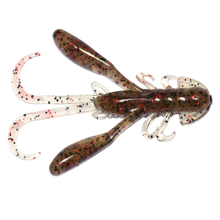 2.8" (71.12mm) - 7 Pack / Green Pumpkin/Black Red Flake