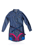 Banta Dashiki Denim Shirt Dress