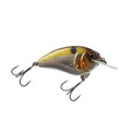 Bass Mafia Fugitive Flat-Sided Crankbait fishing lure with a detailed lifelike design in chrome and shad colors, featuring two treble hooks and a small diving lip.
