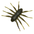 Baum Bofu 55 soft fishing lure designed to mimic a dark brown insect or bug with multiple flexible legs, ideal for musky fishing tackle.