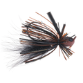 Beast Coast Hustler Hybrid Finesse Jig fishing lure with black and brown silicone skirts and a lifelike jig head for versatile fishing tackle setups