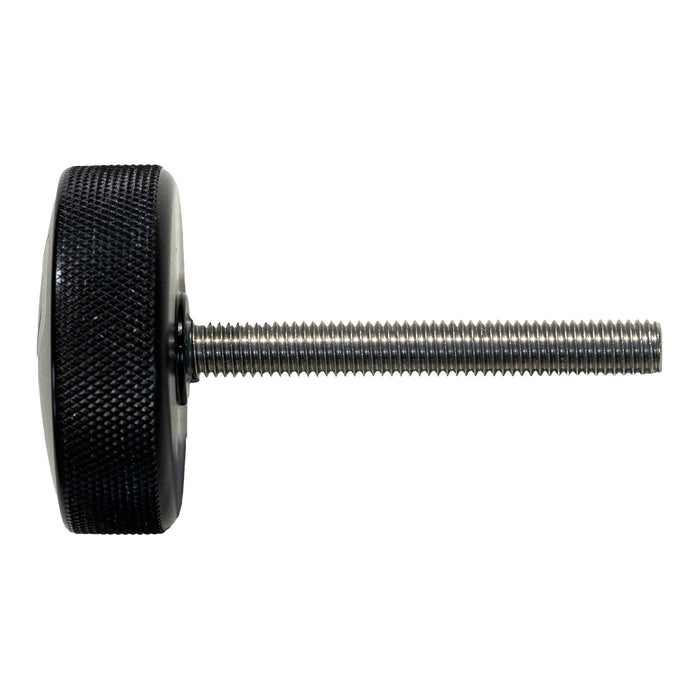 BeatDown Outdoors LVS34 Replacement Knob featuring a textured black grip knob with a long threaded metal screw, designed for fishing rods and reels maintenance.