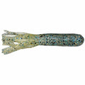 Big Bite Baits 3.5" Salt Tube soft fishing lure in translucent bluegill color with black and blue glitter flecks, designed for use with fishing tackle targeting musky and other species.