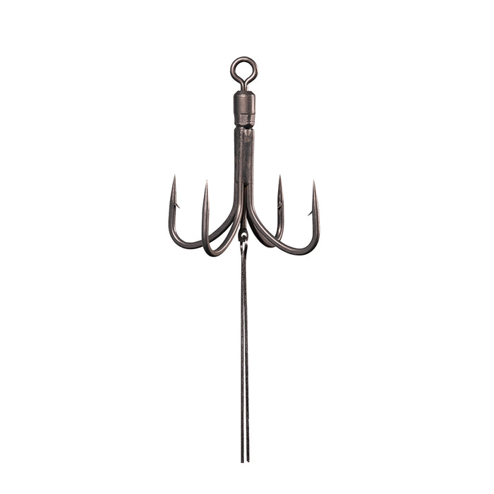 BKK Hyper Latch Quad-Urchin fishing lure component with four sharp hooks and a latch mechanism designed for secure attachment in fishing tackle.