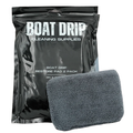 Boat Drip Restore Pads (2 Pack) featuring two textured gray cleaning pads and black resealable packaging, designed for restoring boat surfaces and marine maintenance.