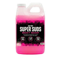 Pink bottle of Super Suds Boat Soap on a white background