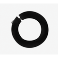 Brew City Plastic Depth Collar - CWV-1118, a black circular fishing accessory designed to measure and control depth on fishing lines, made of durable plastic.