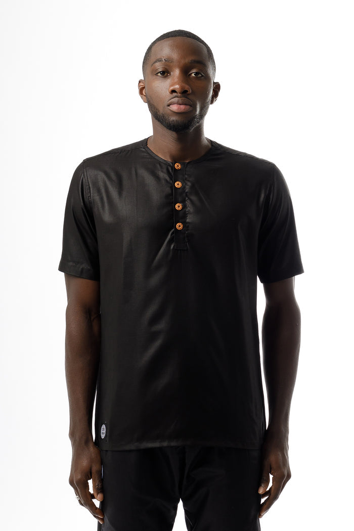 Button Neck Buba - Black