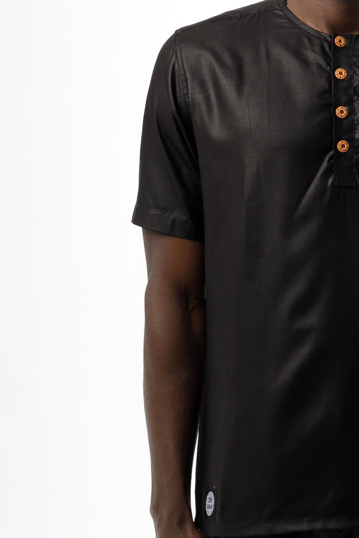 Button Neck Buba - Black
