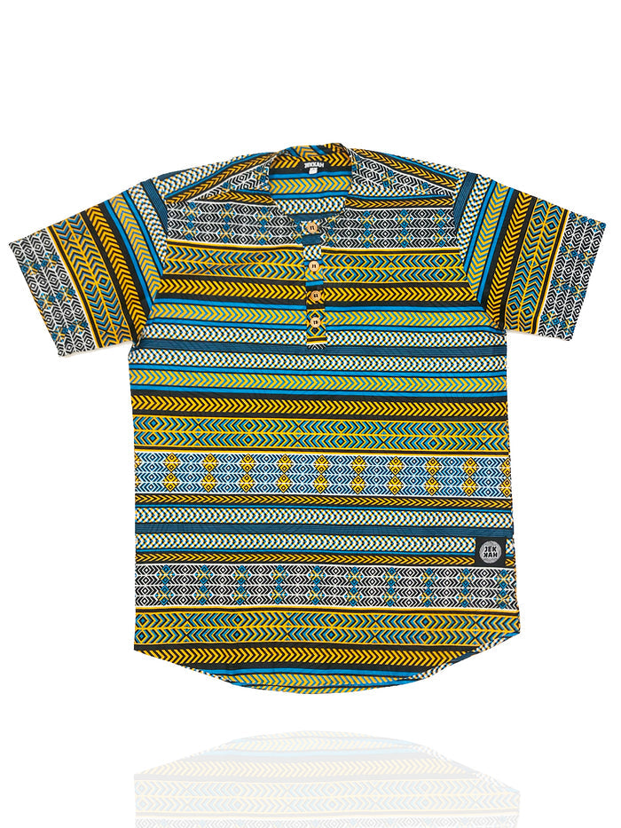 Button Neck Buba - Busumbala Print