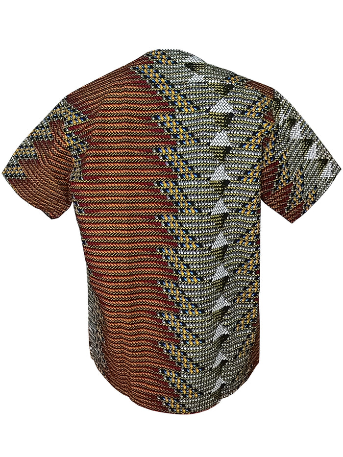 Button Neck Buba - Nsuta Print