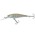 Caperlan MNWDD 50 SP - Deep Diving fishing lure with realistic fish pattern, equipped with a clear diving lip and two sharp treble hooks for effective fishing tackle.