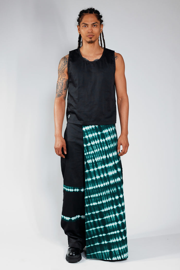 Cargo Halfskirt Trousers Set - Cargo Black / Deep Green