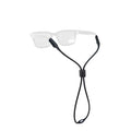 Chums SLIM Sunglasses Retainer in black, featuring adjustable cord with silicone ends designed to securely hold fishing and outdoor eyewear.