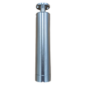 Cisco Riser 10" SKU: RIS10, a polished cylindrical metal fishing rod riser with a flange mounting plate on top, designed for durable support in fishing tackle setups.