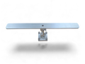 Cisco Side-By-Side Dual Articulating Electronics Mount 24" - 4"x4" base SKU:MTH24-TS made of metal with a flat elongated bar on an adjustable swivel base for mounting marine electronics on boats.