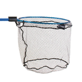 Clam Fortis Replacement Net Bags shown as a durable black mesh net attached to a blue fishing handle, designed for use with fishing rods and reels.