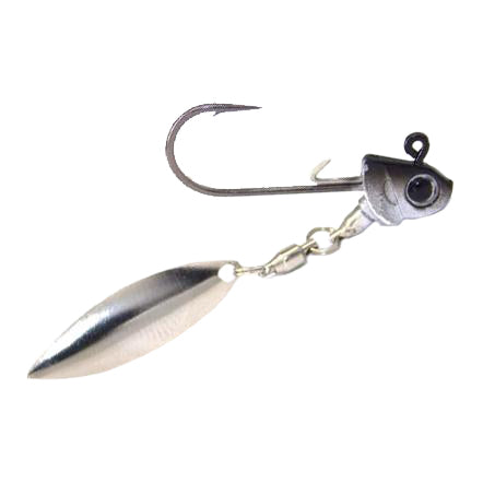 Coolbaits Lures Down Under Underspin - Silver Blade fishing lure featuring a sharp hook with a weighted silver blade designed for attracting fish in freshwater environments.