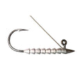 Core Tackle HD Weedless Hover Rig fishing lure with a sharp curved hook, segmented weighted body, and attached weed guard for smooth casting in vegetation.