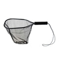 Cortland Aluminum Livewell Net with black aluminum frame, fine mesh netting, and padded handle featuring a wrist strap for secure grip during fishing activities.