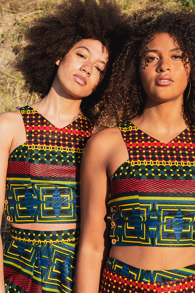 Crop Top - Sanchi Print