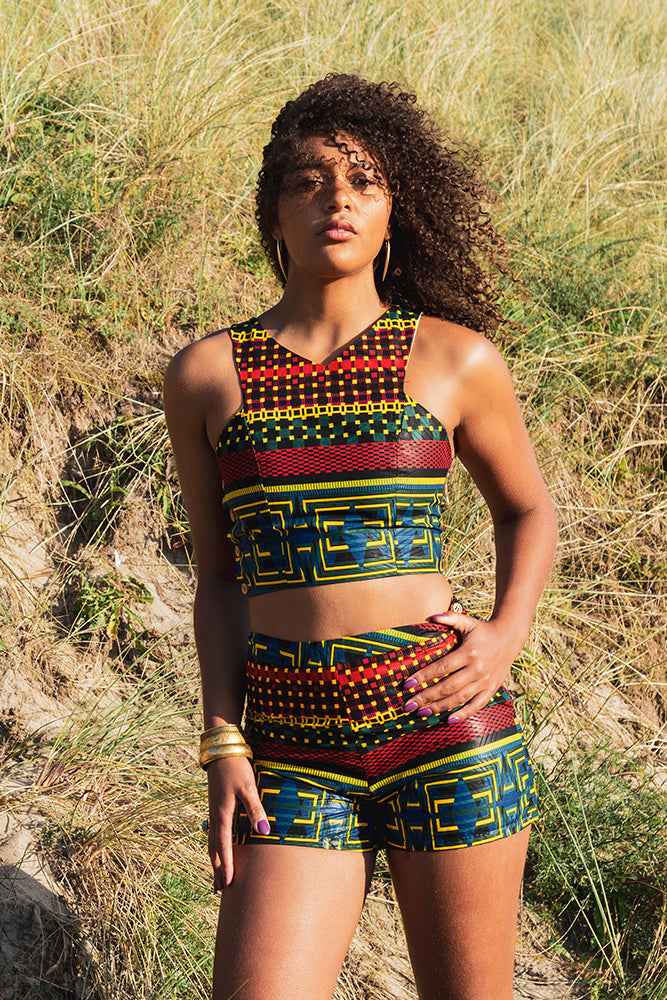 Crop Top - Sanchi Print
