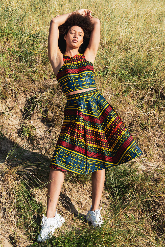 Crop Top - Sanchi Print