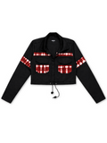 Cropped Cargo Jacket - Deep Red