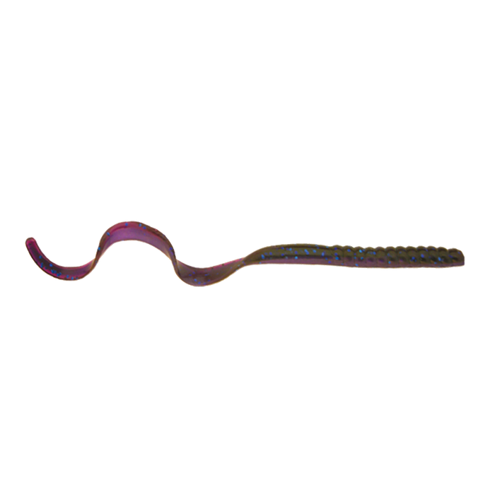 Culprit Original 7.5" Worm fishing lure in natural blue fleck color with a flexible, segmented body and curled tail designed for realistic movement in the water.