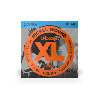 D'Addario 10-46 Regular Light, XL Nickel Electric Guitar Strings EXL110