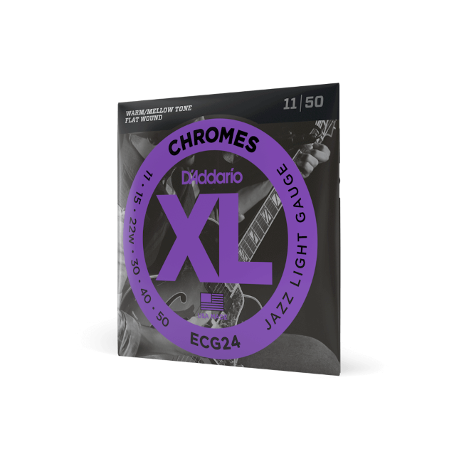 D'Addario 11-50 Jazz Light, XL Chromes Electric Guitar Strings ECG24