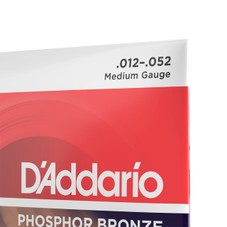 D'Addario 12-52 Medium 12-String, Phosphor Bronze Acoustic Guitar Strings EJ39