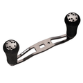 Daiwa Metal Handle Set features a sleek metal frame with two ergonomic black grips designed for comfortable use on fishing rods and reels.
