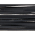 Decoy SR1 Fine Silicone Rubber Skirting Material shown as black strips for crafting fishing lures and customizing musky tackle