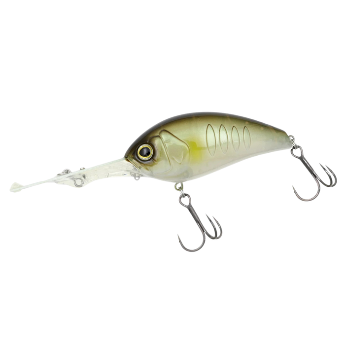 Deps Korrigan Break 800 fishing lure with translucent olive body clear diving bill large eye and treble hooks for musky fishing tackle