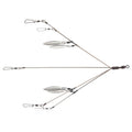 Diamond Baits 5.5" "Super Flex'n" Umbrella Rig fishing tackle with multiple wire arms and silver blades for musky fishing, designed for flexible lure presentation.